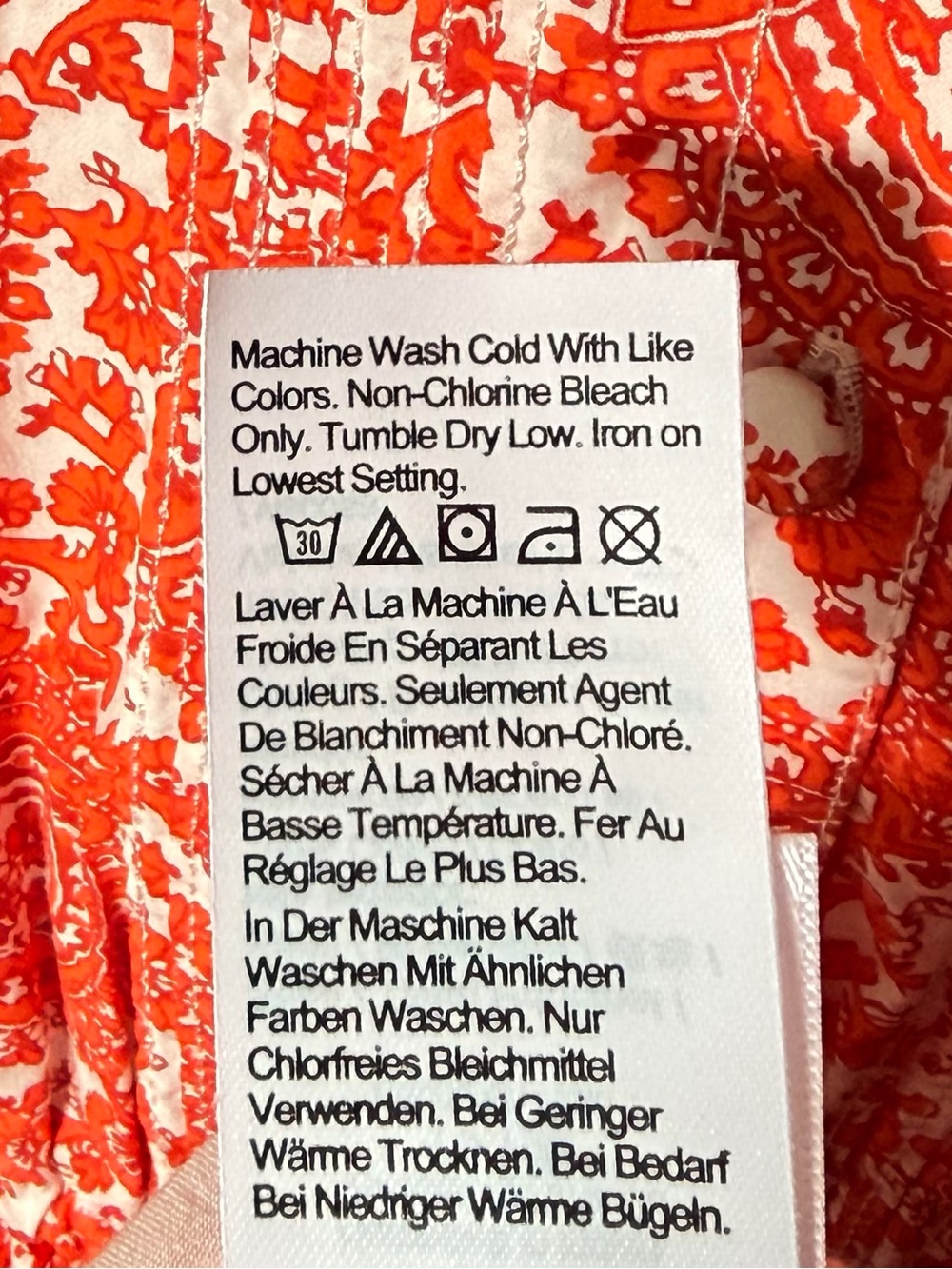 New J Crew Orange White Floral Poplin 100% Cotton Ruffle Collar Small Mini Dress - Picture 17 of 17